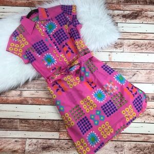 Jules reid daisy retro printed shirt dress